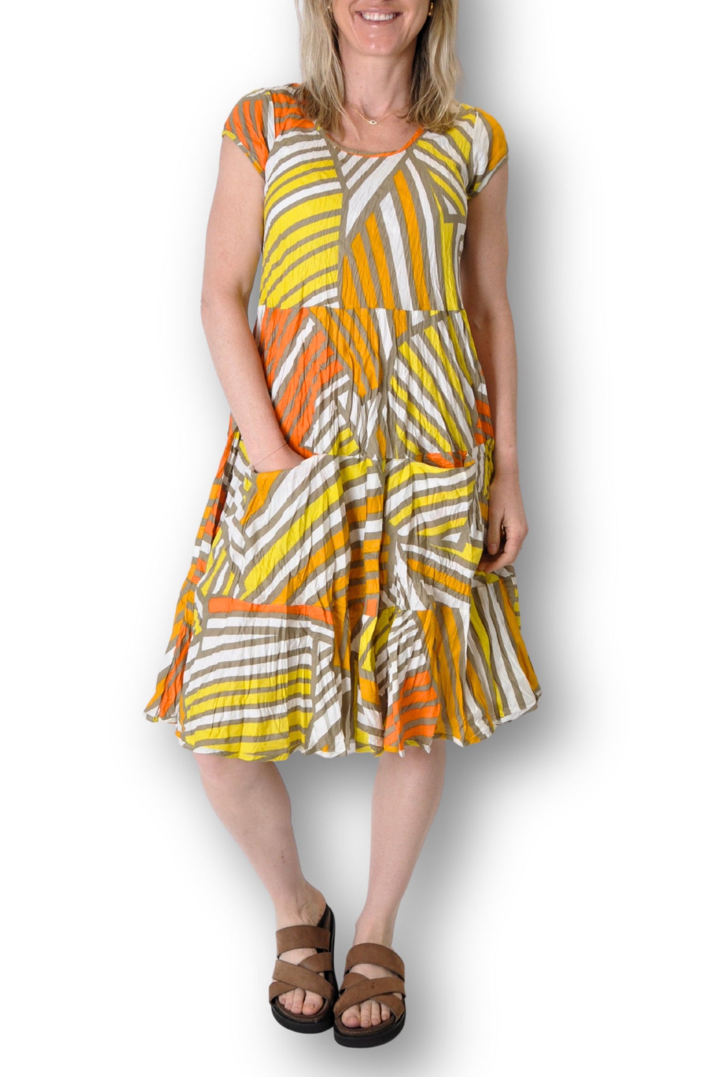 CAP SLV DRESS - JADE-500