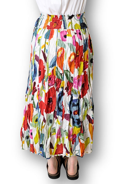 SHIRRED WAIST MAXI SKIRT - JAJA-5AK