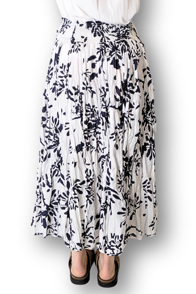 SHIRRED WAIST MAXI SKIRT - JAJA-5AK