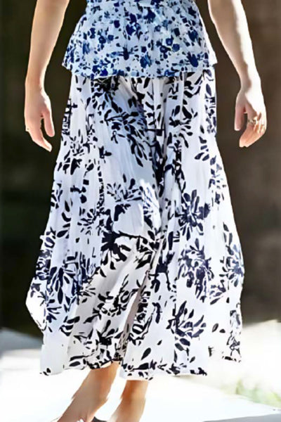 SHIRRED WAIST MAXI SKIRT - JAJA-5AK