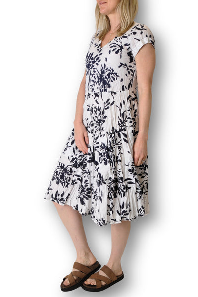 CAP SLV MIDI DRESS - JALAN-5AK