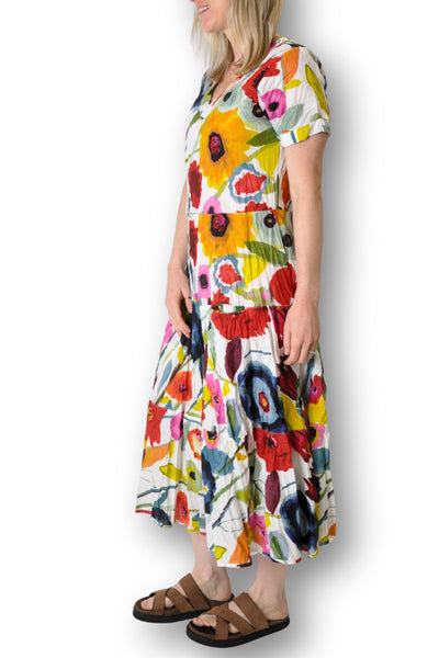 S/SLV MIDI DRESS - JAZI-5AK