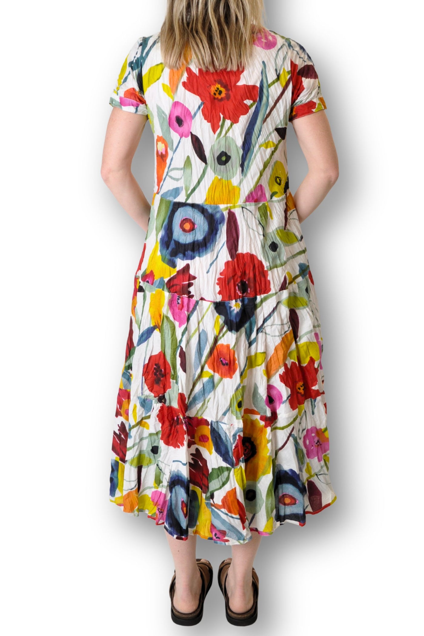 S/SLV MIDI DRESS - JAZI-5AK