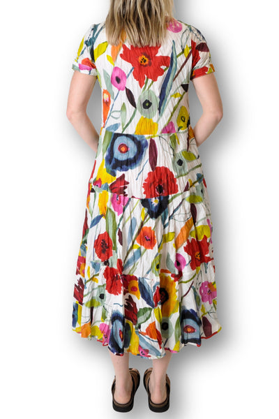 S/SLV MIDI DRESS - JAZI-5AK