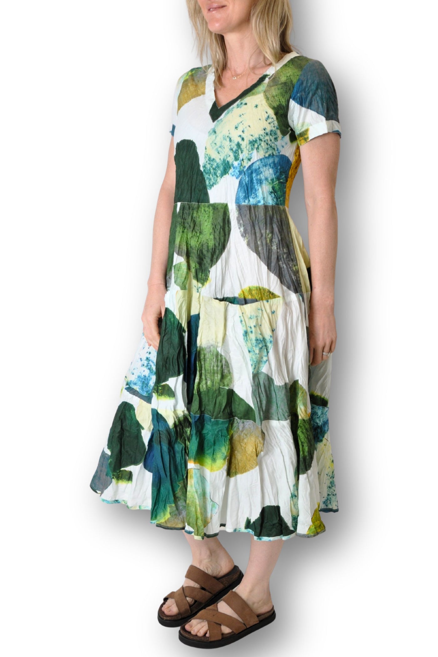S/SLV MIDI DRESS - JAZI-5AK