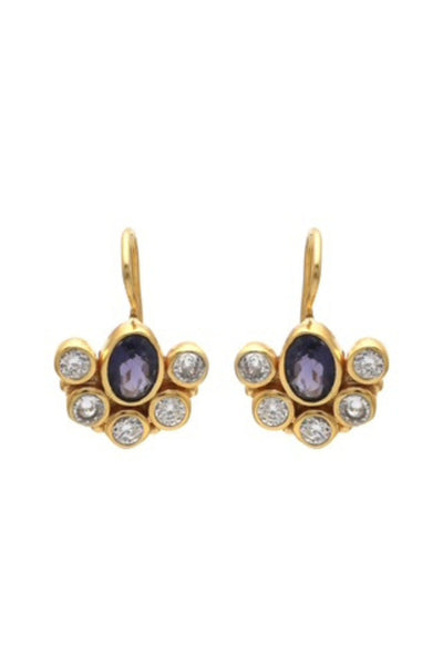 KEON BLUE TOPAZ GEM EARRINGS - E1089