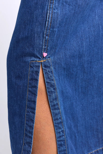 CLOVER MIDI DENIM SKIRT - 81D1570