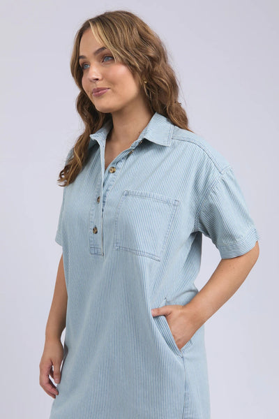 JENNA STRIPE DENIM DRESS - 81D1505