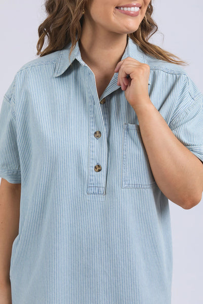 JENNA STRIPE DENIM DRESS - 81D1505