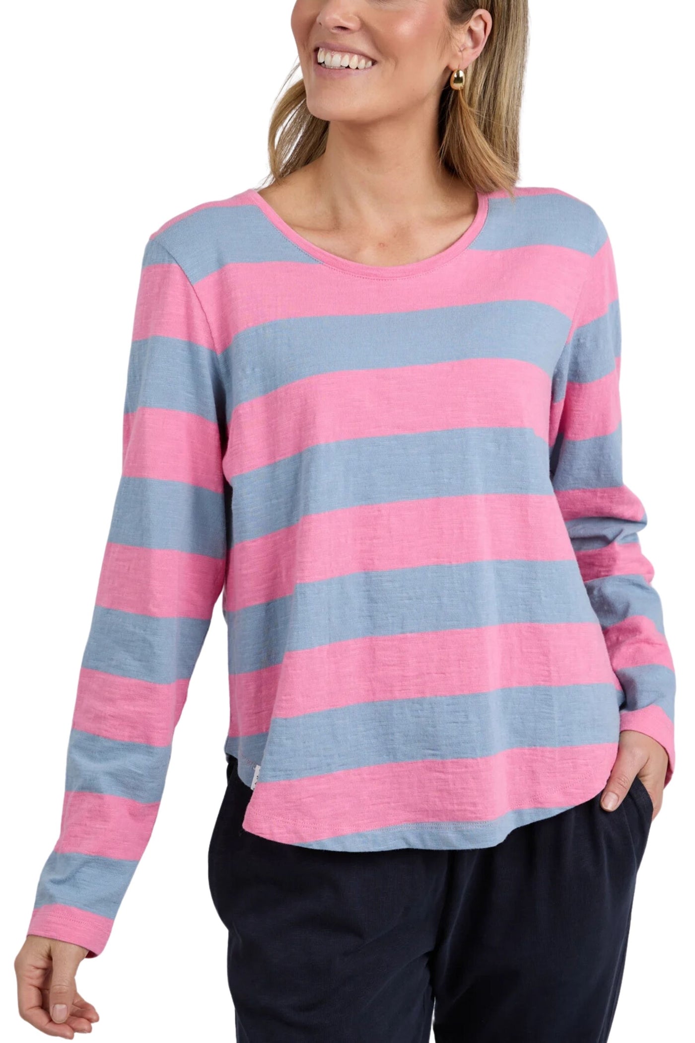 SPRITZ STRIPE L/S TEE - 81X4418