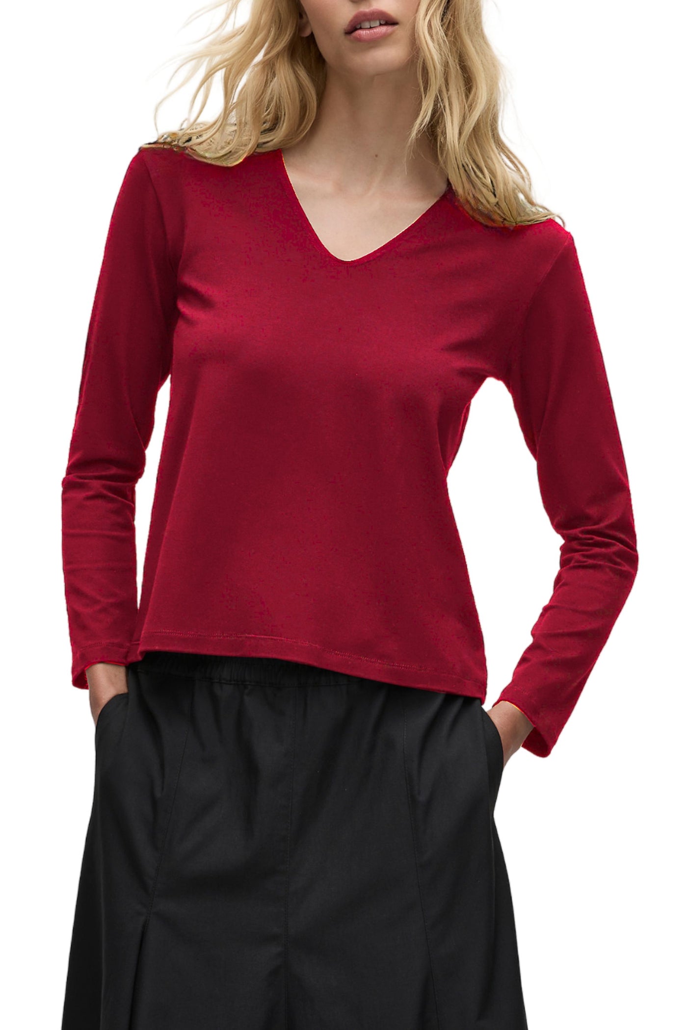 V NECK TOP - F017785