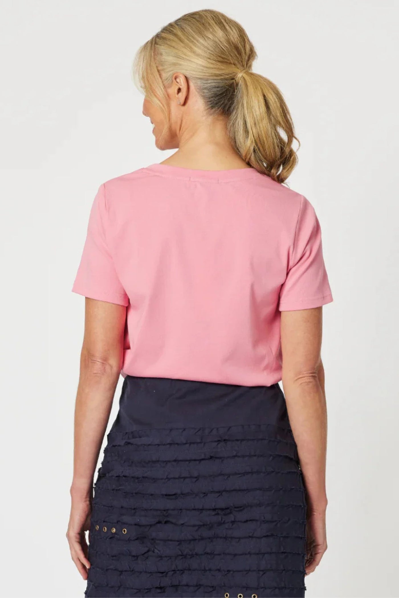 V NECKLINE TEE - 45995GS