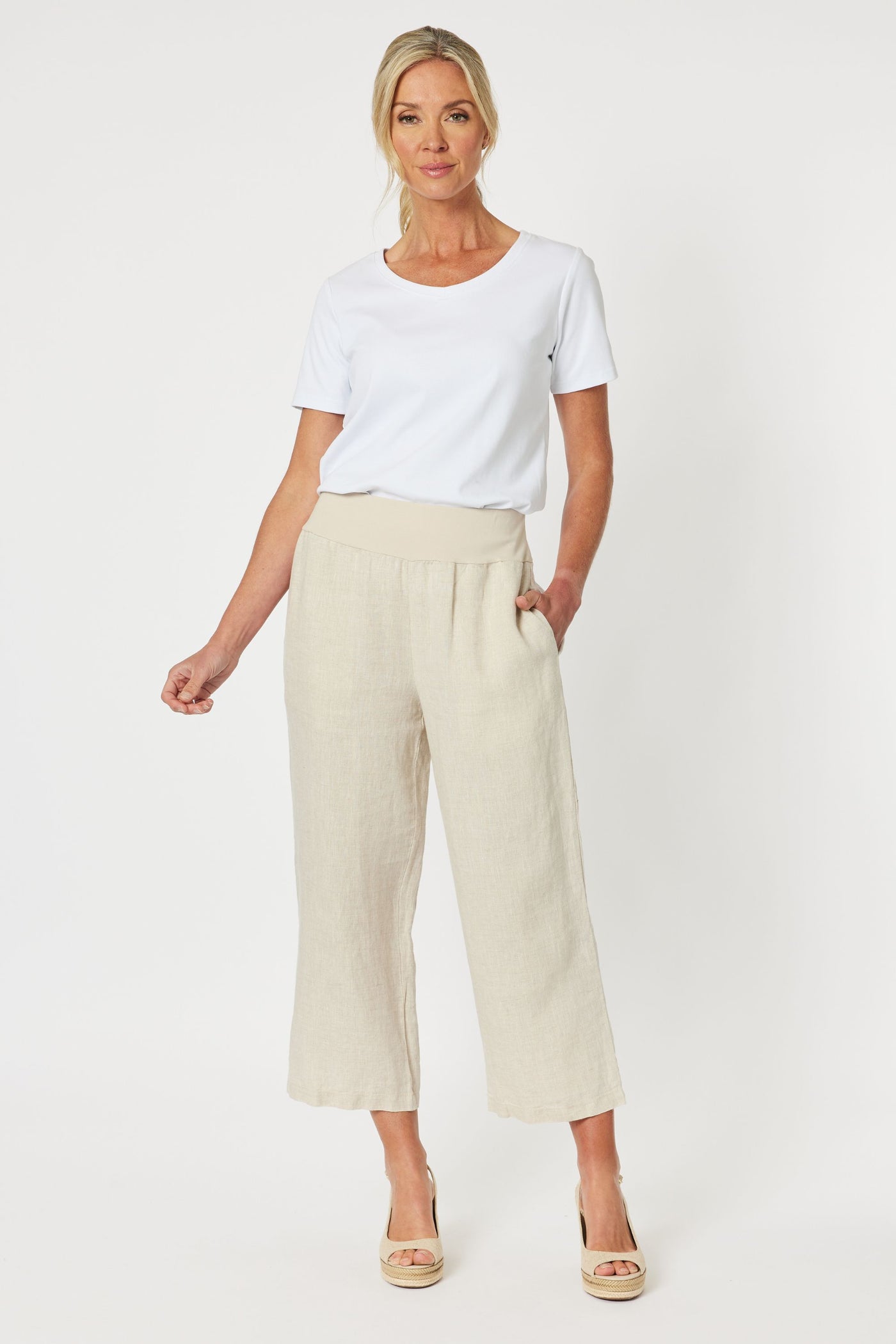 V NECKLINE TEE - 45995GS