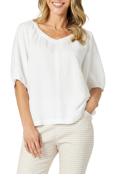 LINO V NECK TOP - 48258GS