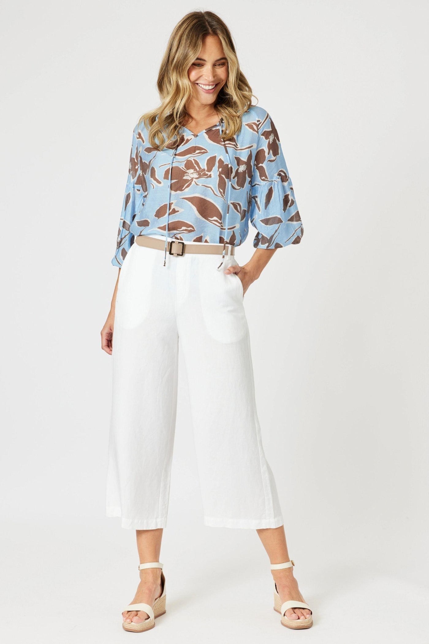 LINO WIDE LEG PANT - 47775GS