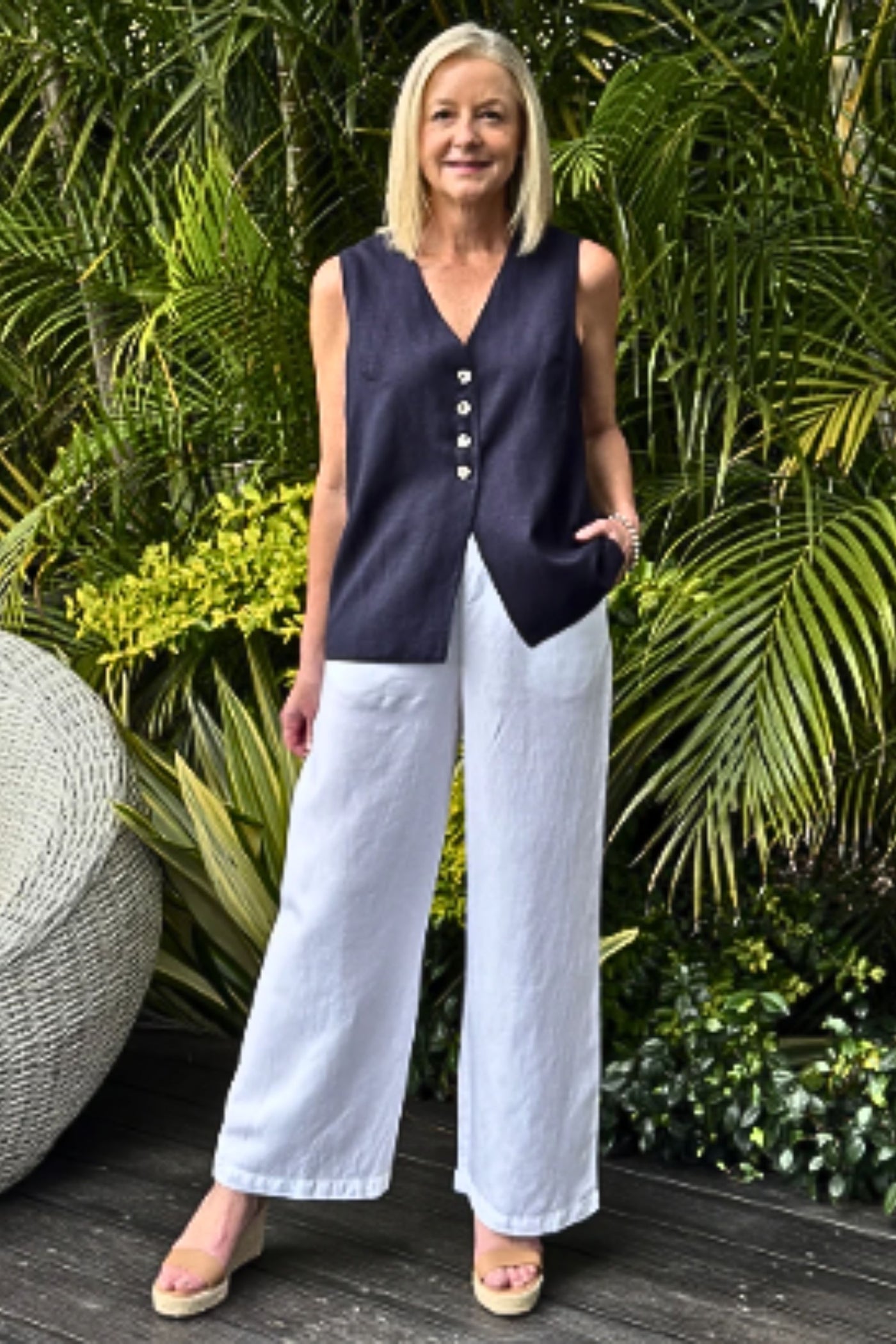 LINO WIDE LEG PANT - 47775GS