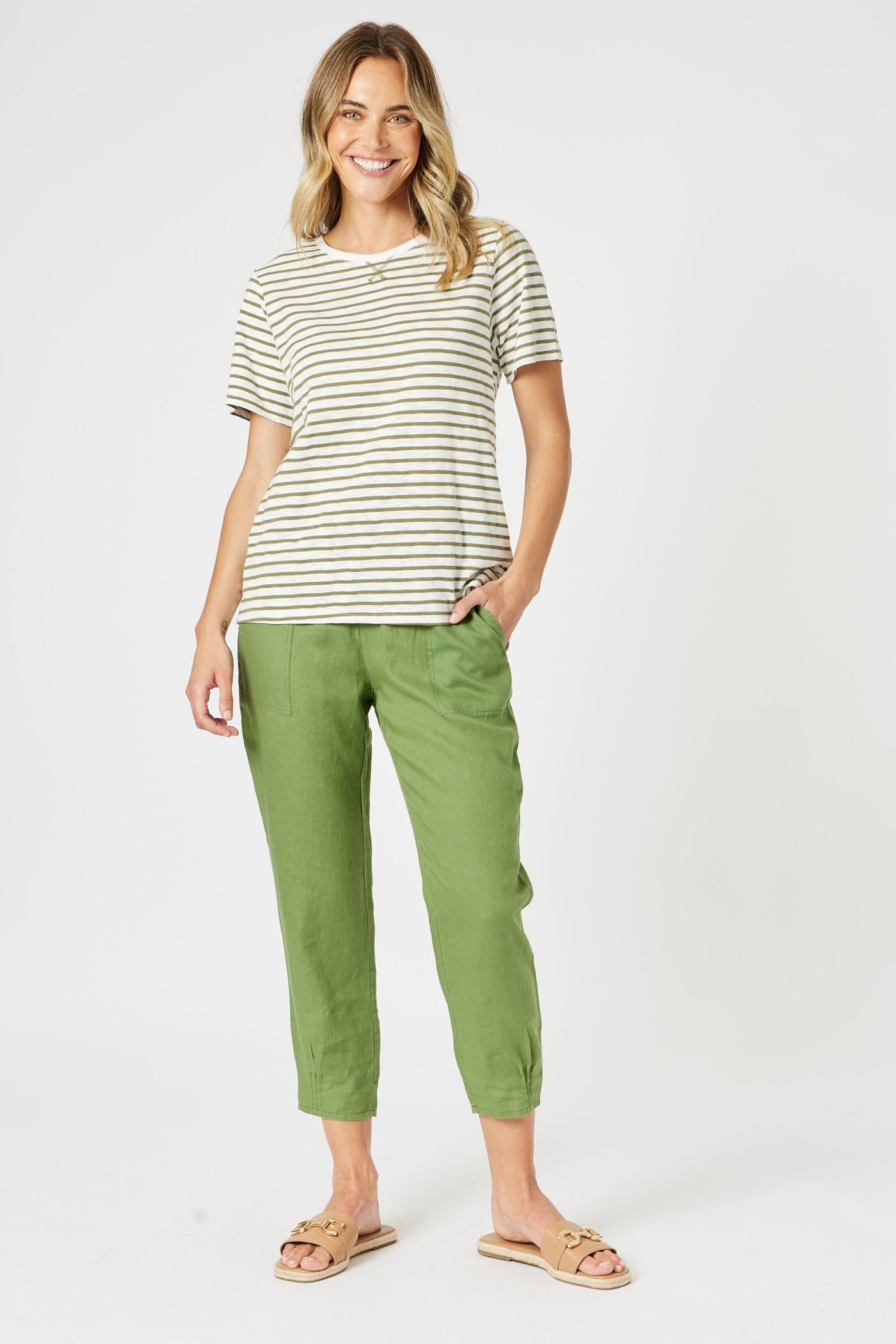SARAH LINEN PANT - 19393GS