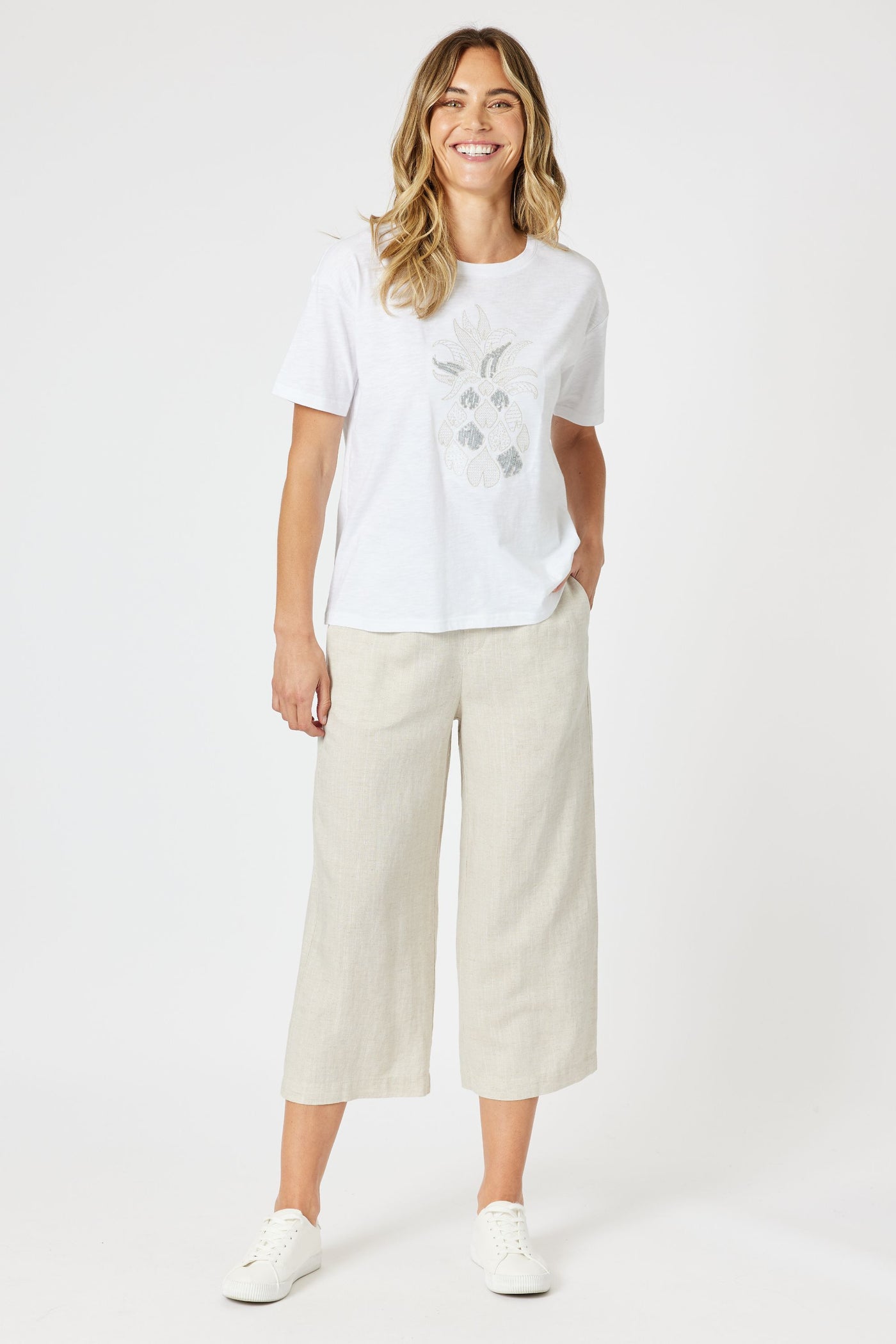 SILVER PINEAPPLE TEE - 48059GS