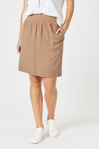 LINO STITCH HEM SKIRT - 48105GS