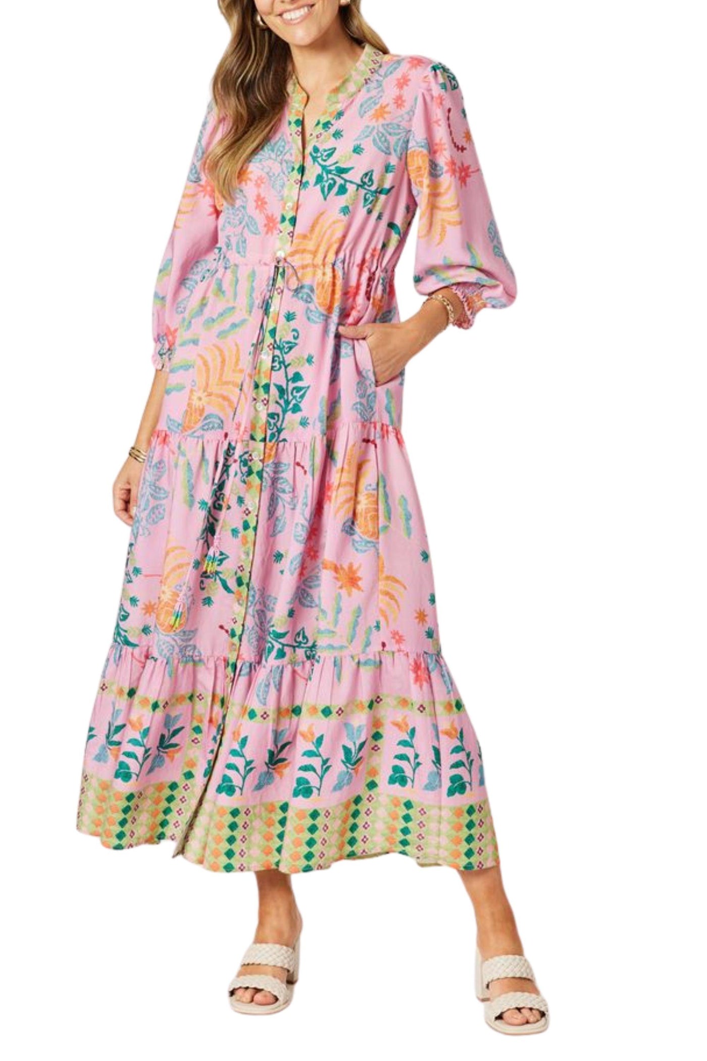 MARDI GRAS PRINT DRESS - 47981HV