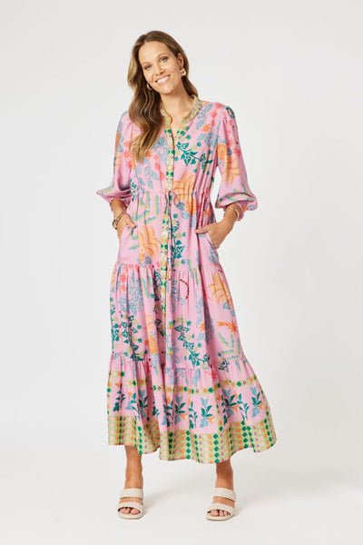 MARDI GRAS PRINT DRESS - 47981HV