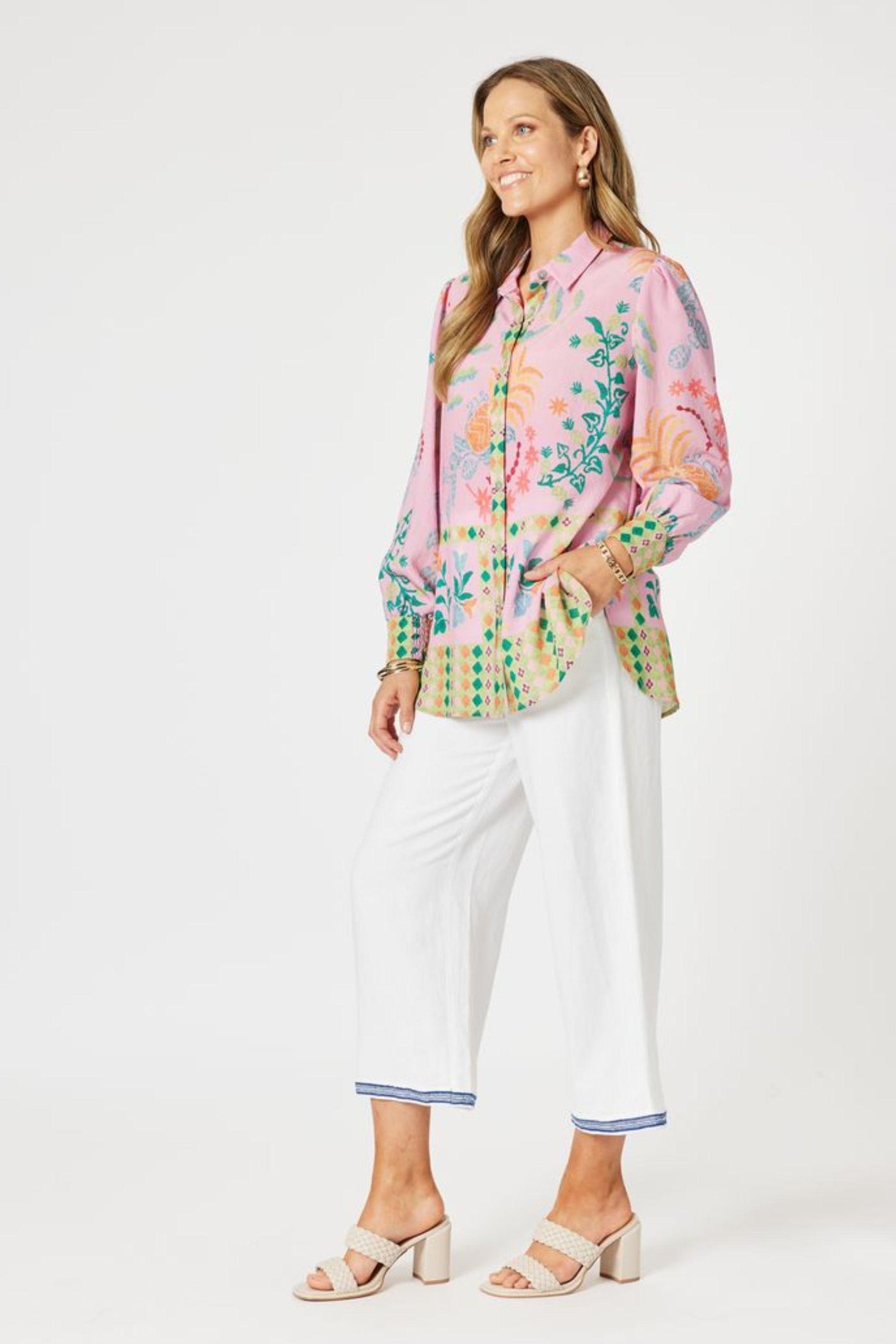 MARDI GRAS PRINT SHIRT - 47982HV