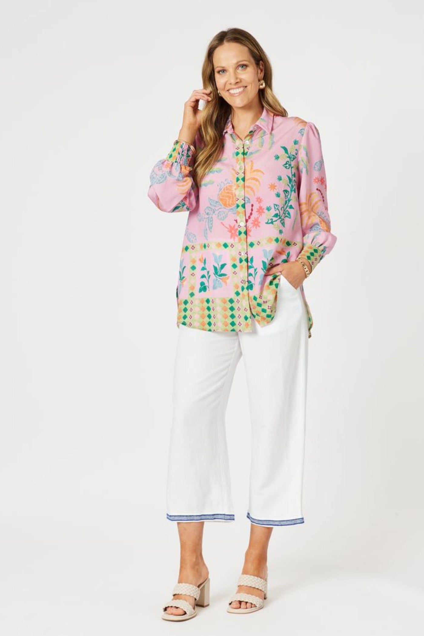 MARDI GRAS PRINT SHIRT - 47982HV