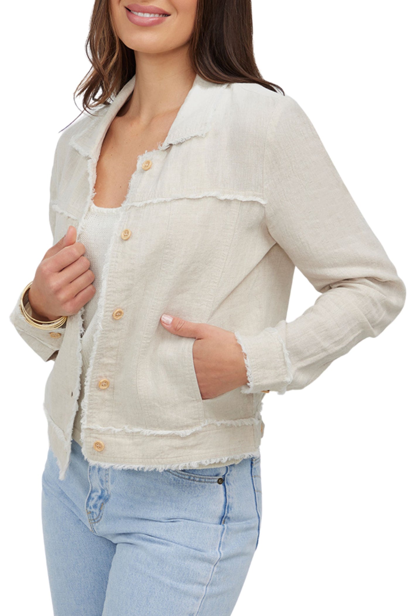 BELLA LINEN JACKET - HS24215