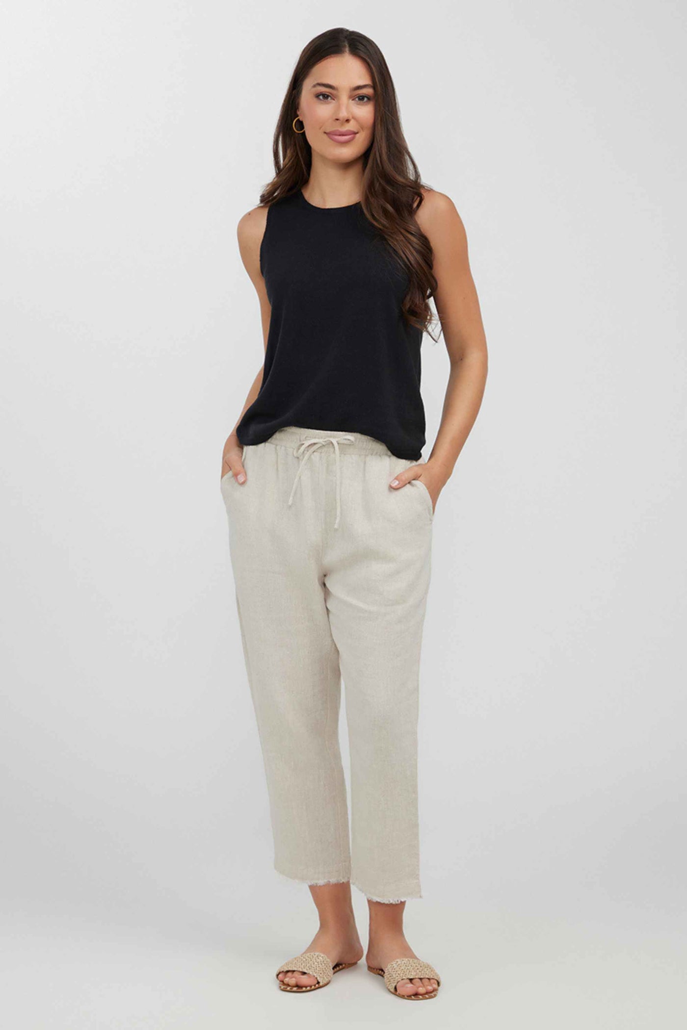 LIDO 3/4 LINEN PANT - HS24216