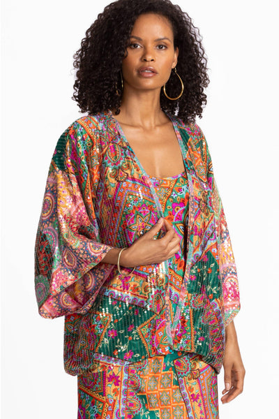 BOMI SEQUIN KIMONO - C40825-6