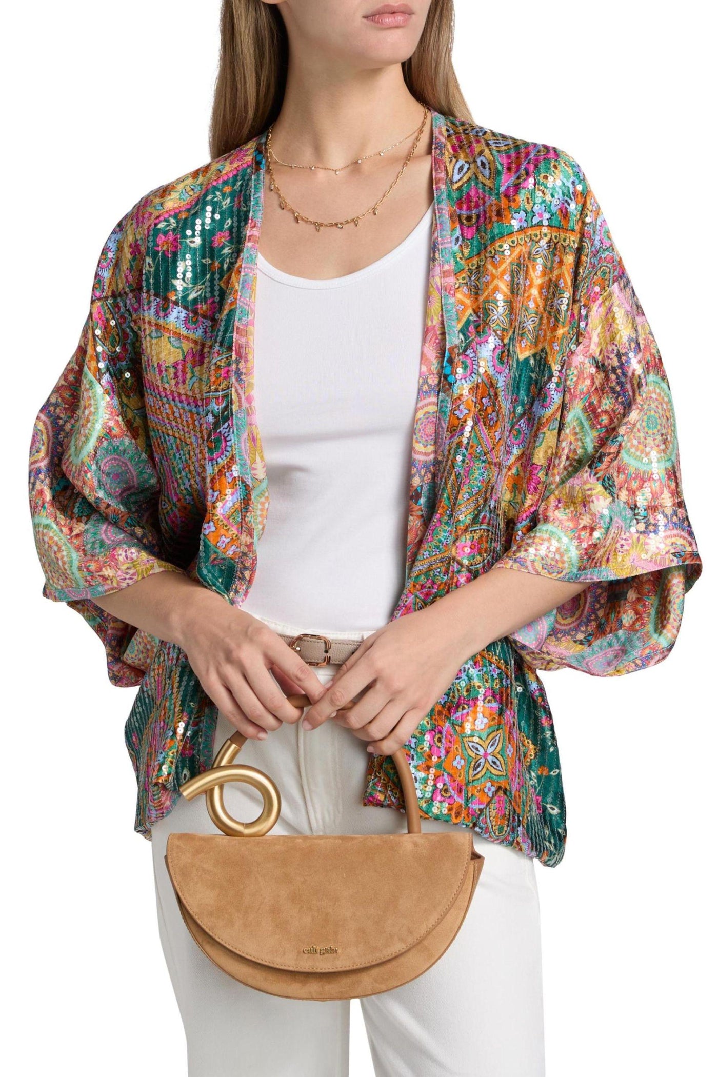BOMI SEQUIN KIMONO - C40825-6