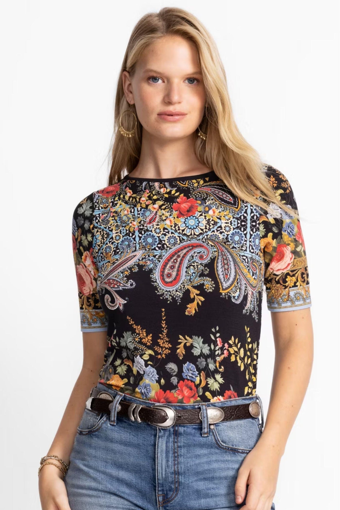 JANIE BOAT NECK TEE - T16725-7