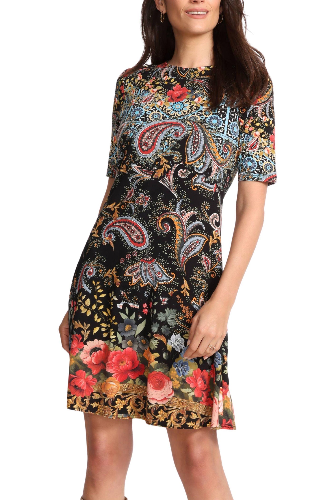 JANIE ELBOW SLEEVE DRESS - T39225-7