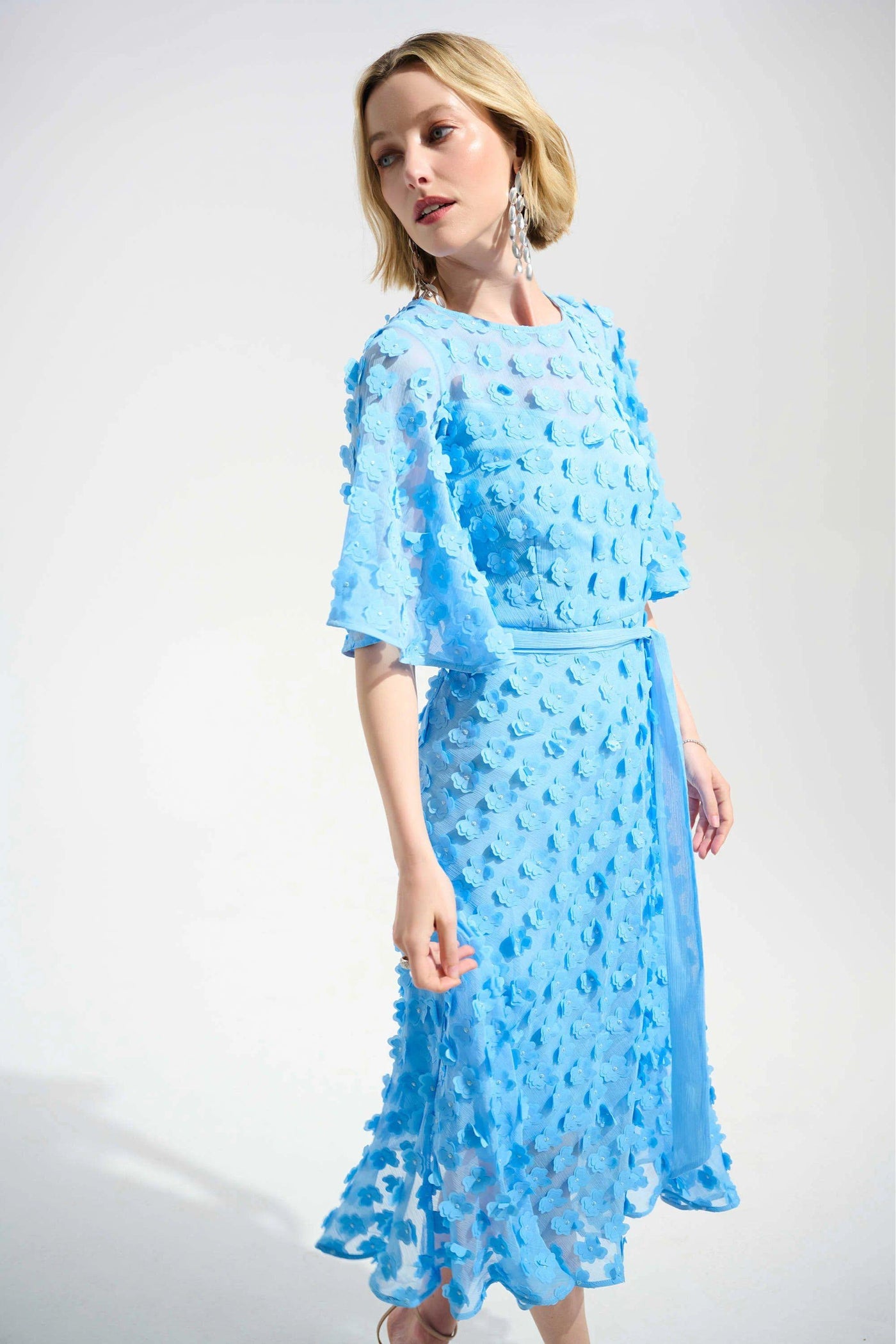 EMBROIDED CHIFFON DRESS - 261738JR