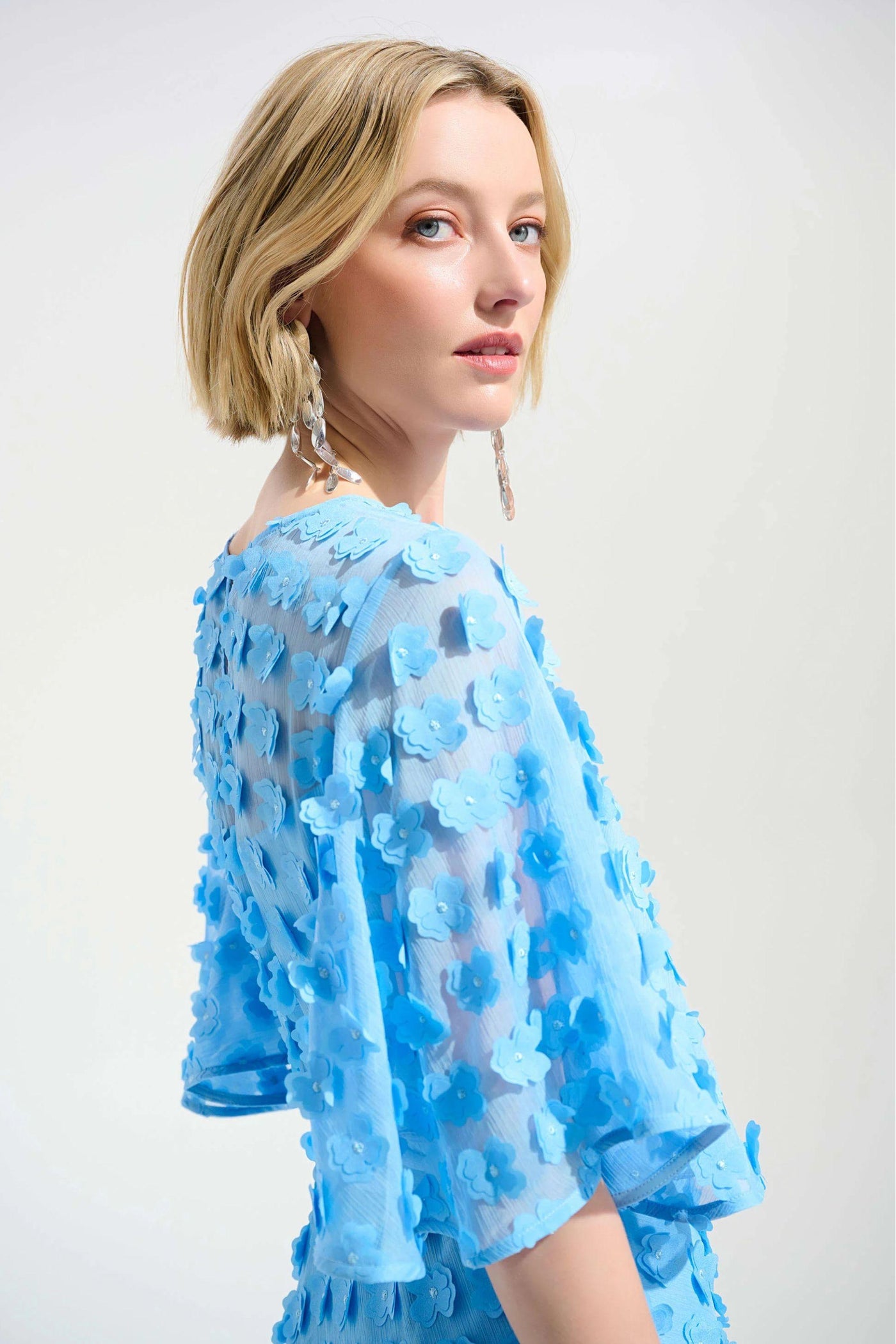 EMBROIDED CHIFFON DRESS - 261738JR