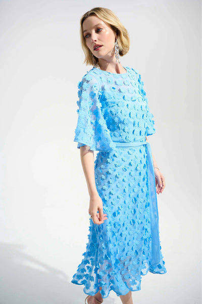 EMBROIDED CHIFFON DRESS - 261738JR