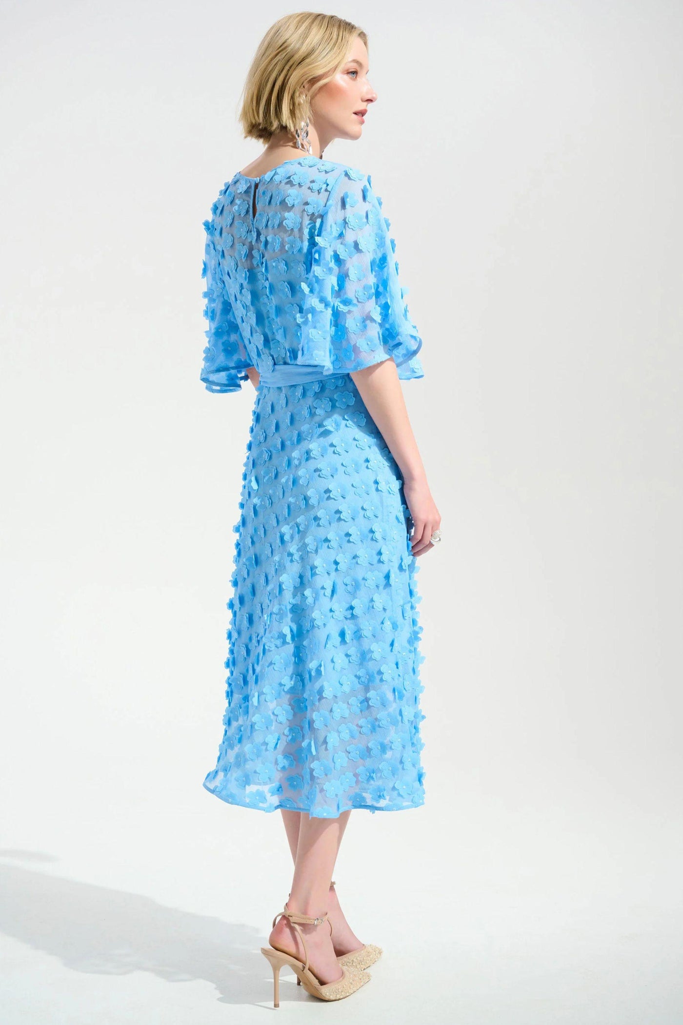 EMBROIDED CHIFFON DRESS - 261738JR