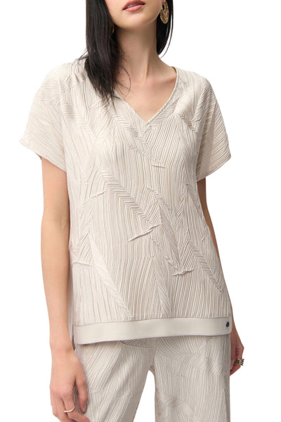 PLEATED SATIN BOXY TOP - 261160JR