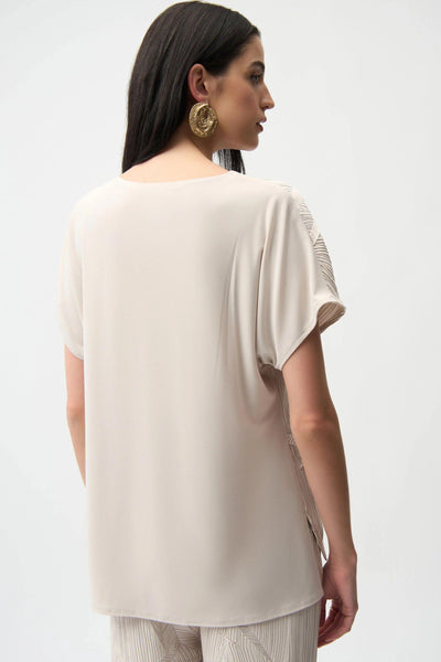 PLEATED SATIN BOXY TOP - 261160JR