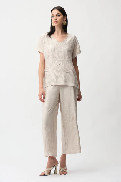 PLEATED SATIN BOXY TOP - 261160JR