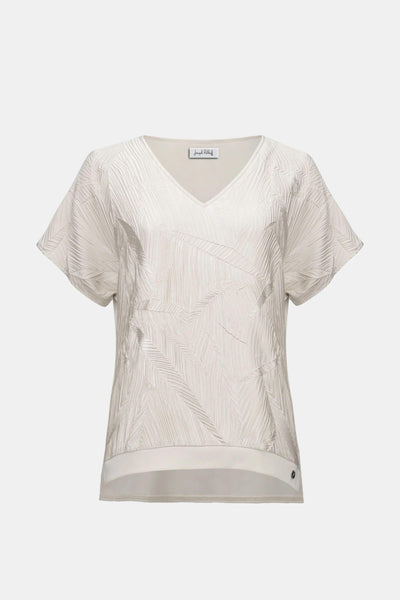 PLEATED SATIN BOXY TOP - 261160JR