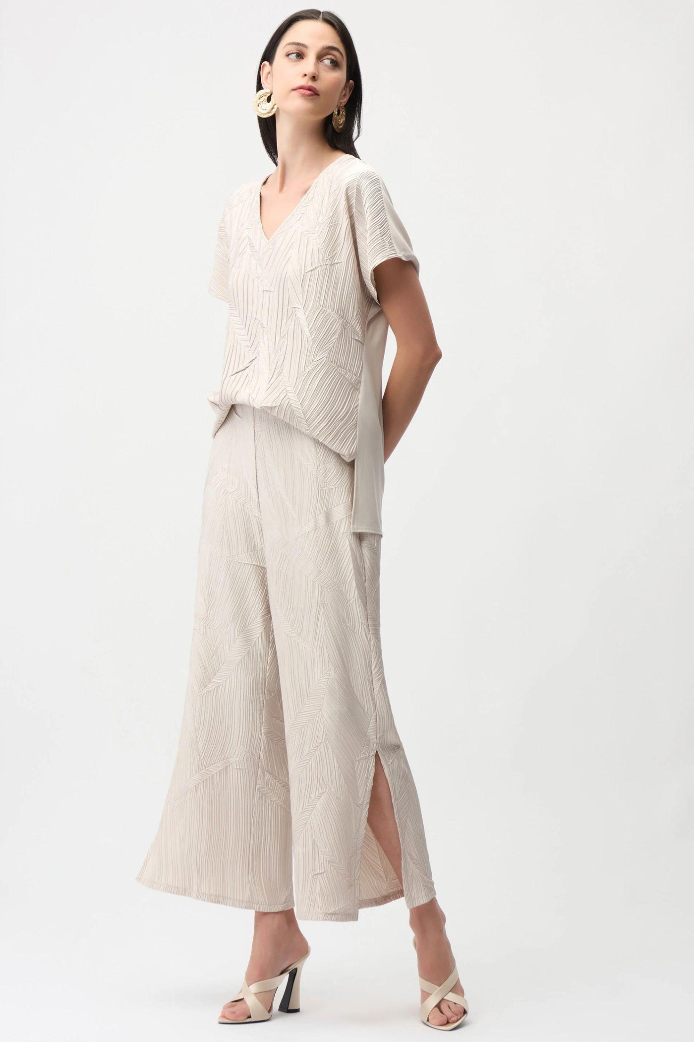PLEATED SATIN PULL ON CULOTTE - 261161JR