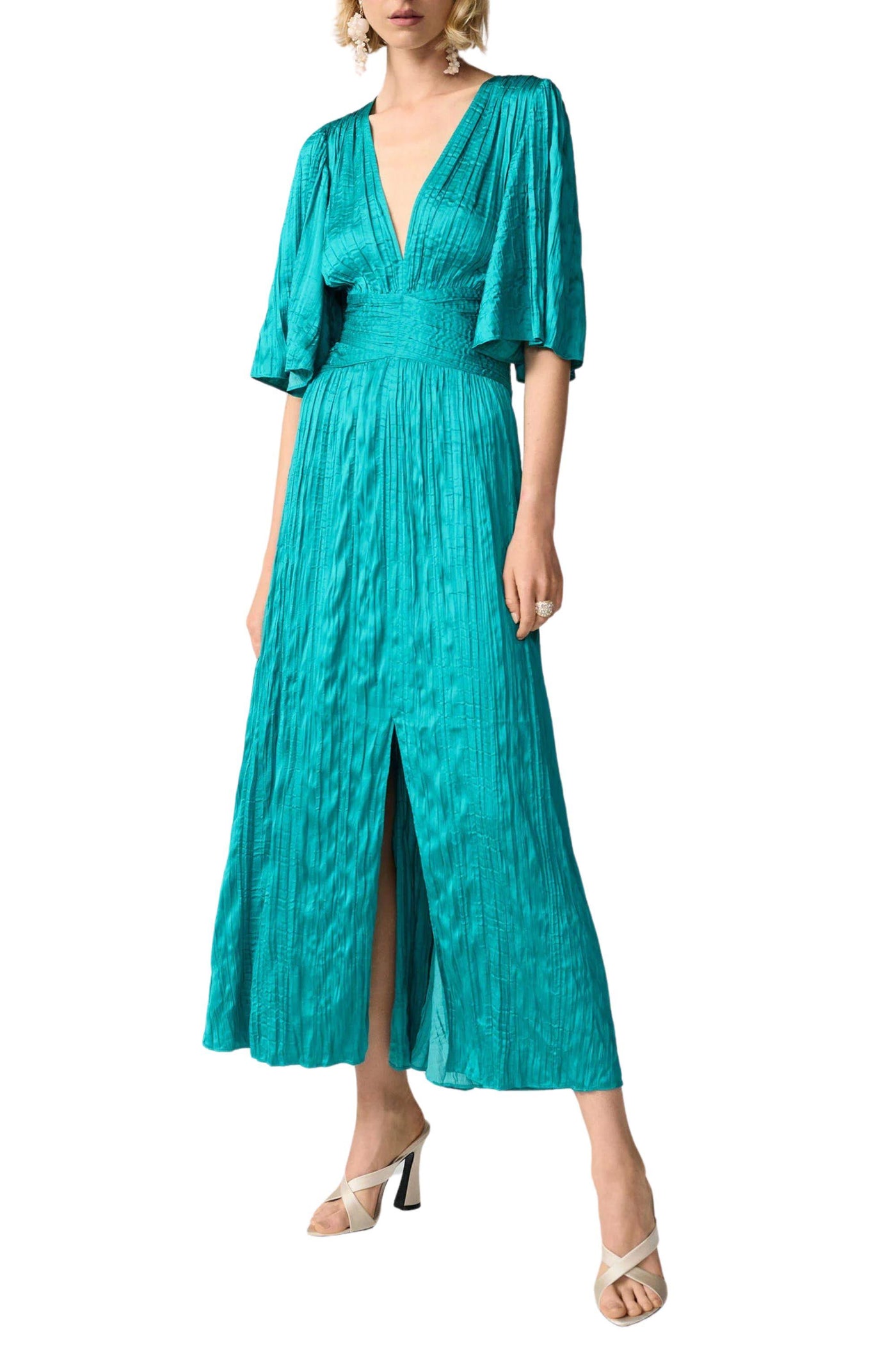 SATIN FIT AND FLARE DRESS - 261962JR