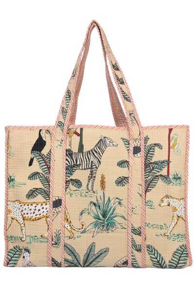 JUNGLE COTTON TOTE - CTJP000
