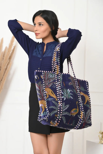 JUNGLE VELVET TOTE - VTJP000