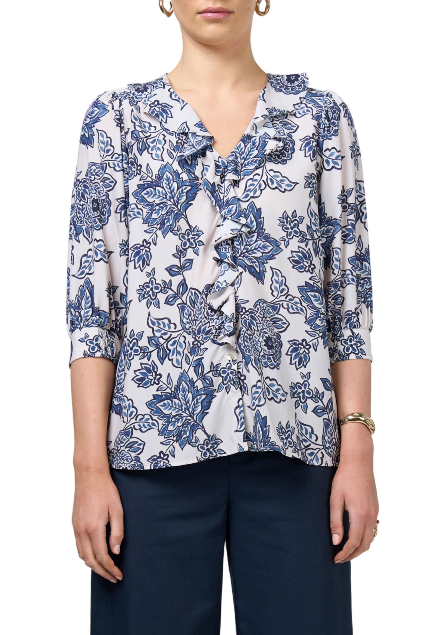 INDIE BLOUSE - LS3012 8 / BONE BLOUSE