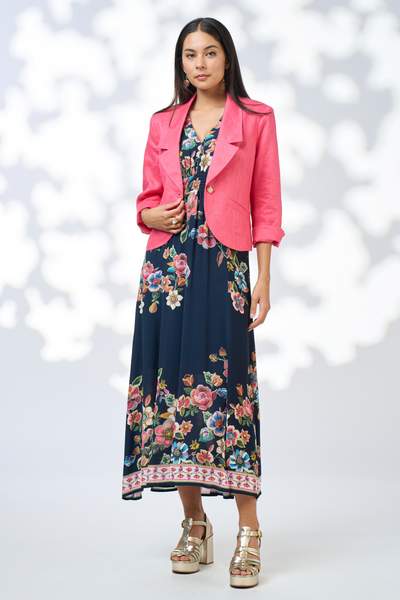 MYSTIC ROSE MIDI DRESS - LS3133