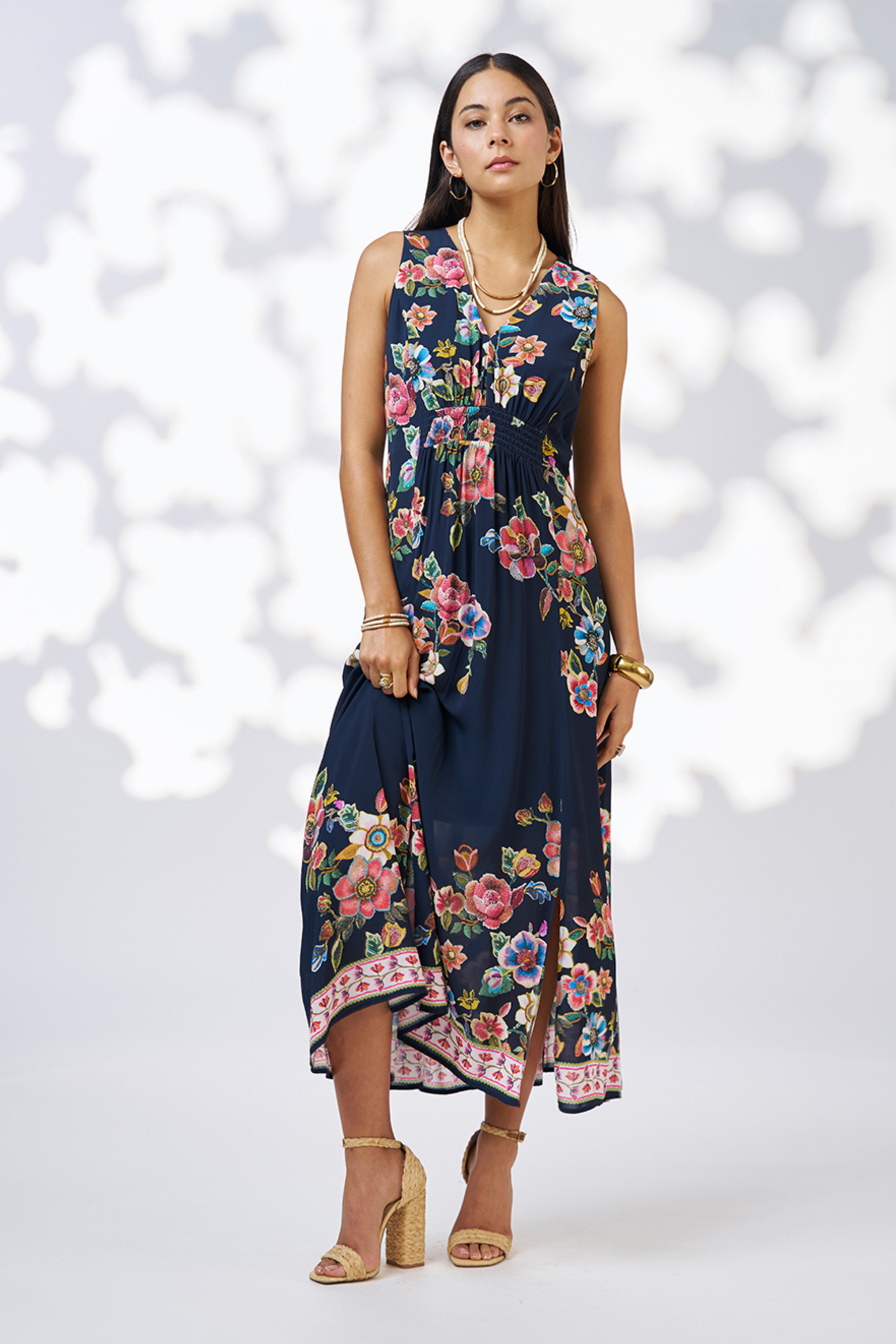 MYSTIC ROSE MIDI DRESS - LS3133