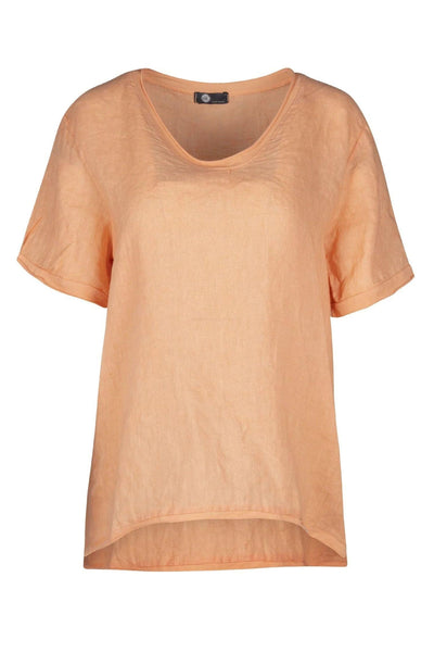 KNIT WOVEN COMBO TOP - 10-1719W