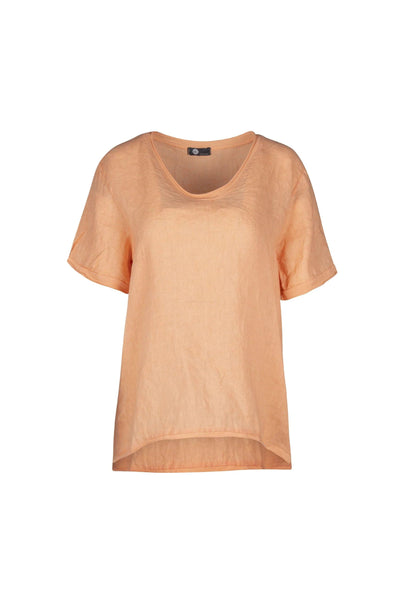 KNIT WOVEN COMBO TOP - 10-1719W